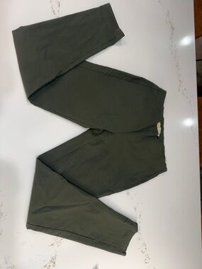 Olive Green Pull-On Pants Michael Kors
